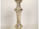 Pair of Louis XIV candlesticks, silver-plated metal, Christofle, 19th century
