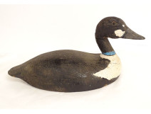 Duck decoy, polychrome carved wood, late 19th century folk art