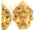 3 decorative elements carved gilded wood ornaments woodwork 18th century