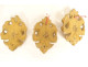 3 decorative elements carved gilded wood ornaments woodwork 18th century