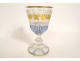Charles X crystal stemmed glass, gilded enamel, St-Louis Baccarat vine, 19th century