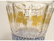 Charles X crystal stemmed glass, gilded enamel, St-Louis Baccarat vine, 19th century