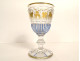 Charles X crystal stemmed glass, gilded enamel, St-Louis Baccarat vine, 19th century