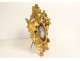 Painted miniature portrait of a young woman with grapes, Italian gilded wood frame, 19th century