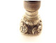 Stamp seal turned wooden handle silver metal monogram 19th century