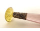 Citrine seal stamp with hearts, Fidelity, amethyst glass handle, 19th century
