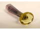 Citrine seal stamp with hearts, Fidelity, amethyst glass handle, 19th century
