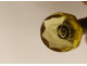 Citrine seal stamp with hearts, Fidelity, amethyst glass handle, 19th century