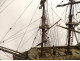 French ship model, three-masted sailing ship, mixed ship, France, 19th century