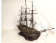 French ship model, three-masted sailing ship, mixed ship, France, 19th century