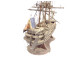 French ship model, three-masted sailing ship, mixed ship, France, 19th century