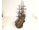 French ship model, three-masted sailing ship, mixed ship, France, 19th century