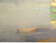 HST marine painting M. Pellerier fishing boats port Brittany Douarnenez 20th century