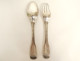 Silver dessert cutlery Fermiers Généraux coat of arms blazon 80.82gr 18th