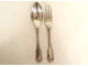 Silver dessert cutlery Fermiers Généraux coat of arms blazon 80.82gr 18th