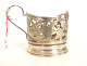 Russian solid silver cup holder with niello foliage 68.28gr 20th century