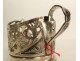 Russian solid silver cup holder with niello foliage 68.28gr 20th century