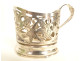 Russian solid silver cup holder with niello foliage 68.28gr 20th century