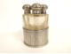 4 perfume bottles with odor, solid silver, Minerva crystal, 19th century