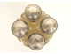4 perfume bottles with odor, solid silver, Minerva crystal, 19th century