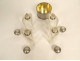 4 perfume bottles with odor, solid silver, Minerva crystal, 19th century