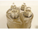 4 perfume bottles with odor, solid silver, Minerva crystal, 19th century