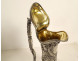 Louis XVI ewer solid silver Minerva engraved crystal Art Nouveau 19th century