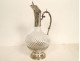 Louis XV ewer in solid silver, Minerva, rocaille, twisted crystal, 19th century