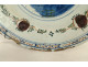 Polychrome Delft earthenware dish with orange pagoda decoration, Netherlands, 18th century