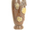 Pair of bronze baluster vases Shibuichi gilded flowers bird Meiji Japan 19th