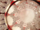 Saint-Louis Deauville red cut crystal vase with crosspieces, 20th century