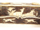 Small miniature inkwell carved bone doe deer dog fox Brussels 19th century