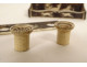Small miniature inkwell carved bone doe deer dog fox Brussels 19th century