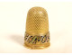 18K solid gold enameled thimble with wooden needle case and tassel 4.45g, 19th century