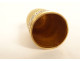 18K solid gold enameled thimble with wooden needle case and tassel 4.45g, 19th century