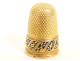 18K solid gold enameled thimble with wooden needle case and tassel 4.45g, 19th century