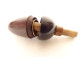 18K solid gold enameled thimble with wooden needle case and tassel 4.45g, 19th century