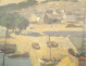 HST marine painting port Concarneau Pellerier fishing boats Brittany 20th century