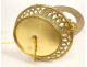 Louis XVI two-light bouillotte lamp, openwork gilt bronze, late 19th century