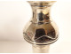 Pair of seditious candlesticks with silver-plated bronze Marie-Antoinette profile, late 18th century