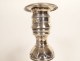 Pair of seditious candlesticks with silver-plated bronze Marie-Antoinette profile, late 18th century