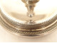 Pair of seditious candlesticks with silver-plated bronze Marie-Antoinette profile, late 18th century