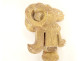 Pair of decorative elements in carved gilded wood curtains with rams&#39; heads, late 18th century