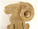 Pair of decorative elements in carved gilded wood curtains with rams&#39; heads, late 18th century