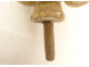 Pair of decorative elements in carved gilded wood curtains with rams&#39; heads, late 18th century