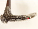 Antique cane with solid silver knob and wood, 19th century