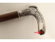 Antique cane with solid silver knob and wood, 19th century