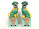 Pair of Chinese porcelain dragon and dog sculptures from Fo, China, 19th century