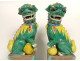 Pair of Chinese porcelain dragon and dog sculptures from Fo, China, 19th century