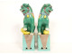 Pair of Chinese porcelain dragon and dog sculptures from Fo, China, 19th century